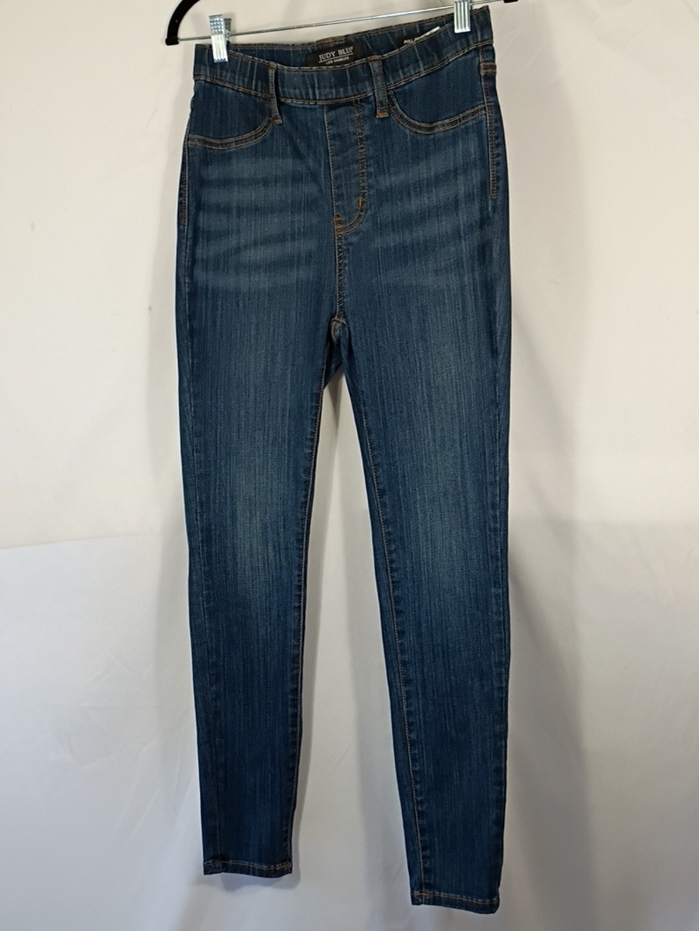 EUC Judy Blue Women's Dark Blue Pull-On Skinny Jeans Size 7/28 Denim Fall